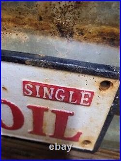 Vintage Esso Sign Cast Iron Automobile Lubrication Oil Part Supply Service Co