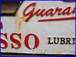 Vintage Esso Sign Cast Iron Automobile Lubrication Oil Part Supply Service Co