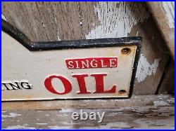 Vintage Esso Sign Cast Iron Garage Plaque Automobile Truck Car Oil Service Gas