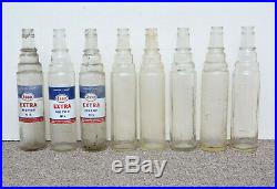 Vintage Essolube crate old garage oil crate with motor oil bottles 8x1 quart btl