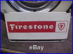 Vintage FIRESTONE Tire Stand SIGN Gas Oil Station Car Truck Display 30s 40s 50s