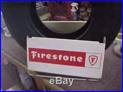 Vintage FIRESTONE Tire Stand SIGN Gas Oil Station Car Truck Display 30s 40s 50s