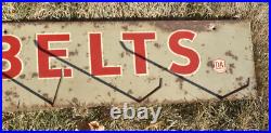 Vintage FORD Dearborn Genuine Parts V Belts Advertising Display Rack SIGN