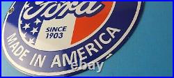 Vintage FORD Porcelain Sign American Automobile Motors Gas Pump Sign