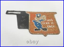 Vintage FORD Traffic Cop Auto Car Advertising License Plate Topper SIGN