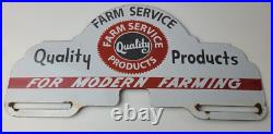 Vintage Farm Sign Topper Gas Tractor Auto Car Porcelain License Plate Topper