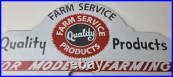 Vintage Farm Sign Topper Gas Tractor Auto Car Porcelain License Plate Topper