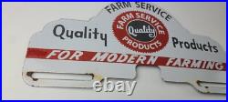 Vintage Farm Sign Topper Gas Tractor Auto Car Porcelain License Plate Topper