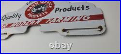 Vintage Farm Sign Topper Gas Tractor Auto Car Porcelain License Plate Topper
