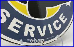 Vintage Felix Chevrolet Porcelain Car Dealership Sign Sales Service Gas Oil Cat