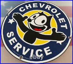 Vintage Felix The Cat Chevrolet Porcelain Vintage Gas Auto Motor Trucks Service