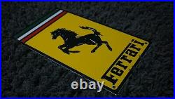 Vintage Ferrari Porcelain Gas Oil Auto Service Dealership Motor Sign Pump Plate