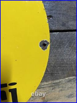 Vintage Ferrari Porcelain Sign Italian Mustang Stallion Race Car Auto Gas Oil