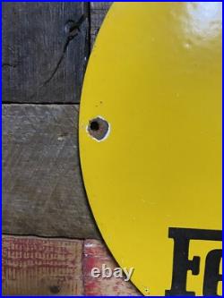 Vintage Ferrari Porcelain Sign Italian Mustang Stallion Race Car Auto Gas Oil