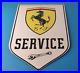 Vintage-Ferrari-Sign-Porcelain-Auto-Service-Dealer-Gas-Pump-Sign-01-bb