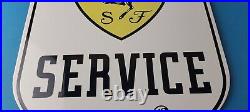 Vintage Ferrari Sign Porcelain Auto Service Dealer Gas Pump Sign