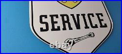 Vintage Ferrari Sign Porcelain Auto Service Dealer Gas Pump Sign