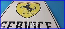 Vintage Ferrari Sign Porcelain Auto Service Dealer Gas Pump Sign