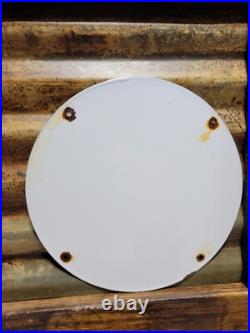 Vintage Fiat Porcelain Sign Italian Sport Car Sales Service Dealer 12 Enamel