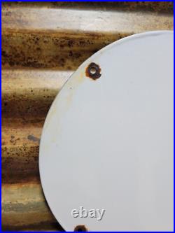 Vintage Fiat Porcelain Sign Italian Sport Car Sales Service Dealer 12 Enamel