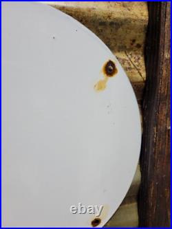 Vintage Fiat Porcelain Sign Italian Sport Car Sales Service Dealer 12 Enamel