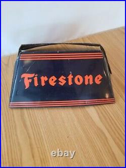 Vintage Firestone Tires Display Advertising Rack stand sign gas station auto