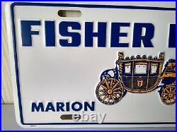 Vintage Fisher Body Marion Indiana GMC Chevrolet Pontiac License Plate NOS GMC
