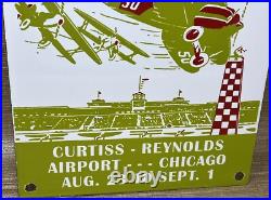 Vintage Fly Curtiss Porcelain Sign Gas Station Pump Plate Motor Oil Auto