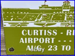 Vintage Fly Curtiss Porcelain Sign Gas Station Pump Plate Motor Oil Auto