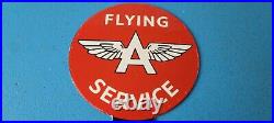 Vintage Flying A Gas Sign Topper Porcelain License Plate Auto Topper