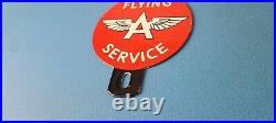 Vintage Flying A Gas Sign Topper Porcelain License Plate Auto Topper