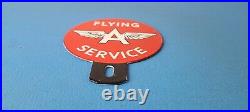 Vintage Flying A Gas Sign Topper Porcelain License Plate Auto Topper