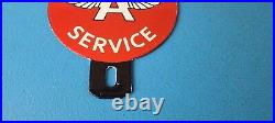 Vintage Flying A Gas Sign Topper Porcelain License Plate Auto Topper