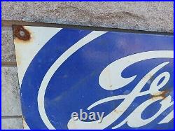 Vintage Ford Auto Parts Dealership Porcelian Sign Sales Service Gas Station