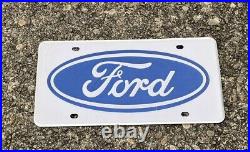 Vintage Ford Automobile Metal License Plate Logo Advertising Sign Rare