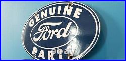 Vintage Ford Automobile Porcelain Gas Auto Service Station Parts Plate Sign
