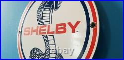 Vintage Ford Automobile Porcelain Gas Service Shelby Gt Pump Plate Sign