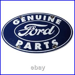 Vintage Ford Automobile Sign Gas Car Service Station Pump Motor Porcelain Sign