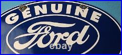 Vintage Ford Automobile Sign Gas Car Service Station Pump Motor Porcelain Sign