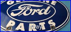 Vintage Ford Automobile Sign Gas Car Service Station Pump Motor Porcelain Sign