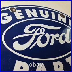 Vintage Ford Automobile Sign Gas Car Service Station Pump Motor Porcelain Sign