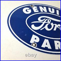 Vintage Ford Automobile Sign Gas Car Service Station Pump Motor Porcelain Sign