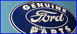 Vintage Ford Automobile Sign Gas Car Service Station Pump Motor Porcelain Sign