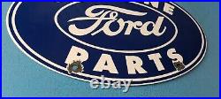 Vintage Ford Automobile Sign Gas Car Service Station Pump Motor Porcelain Sign