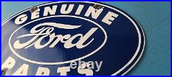 Vintage Ford Automobile Sign Gas Car Service Station Pump Motor Porcelain Sign