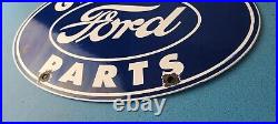 Vintage Ford Automobile Sign Gas Car Service Station Pump Motor Porcelain Sign