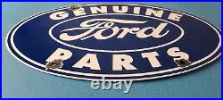 Vintage Ford Automobile Sign Gas Car Service Station Pump Motor Porcelain Sign