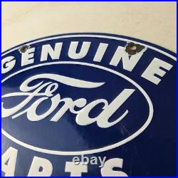 Vintage Ford Automobile Sign Gas Car Service Station Pump Motor Porcelain Sign