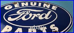 Vintage Ford Automobile Sign Gas Car Service Station Pump Motor Porcelain Sign