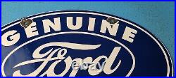 Vintage Ford Automobile Sign Gas Car Service Station Pump Motor Porcelain Sign